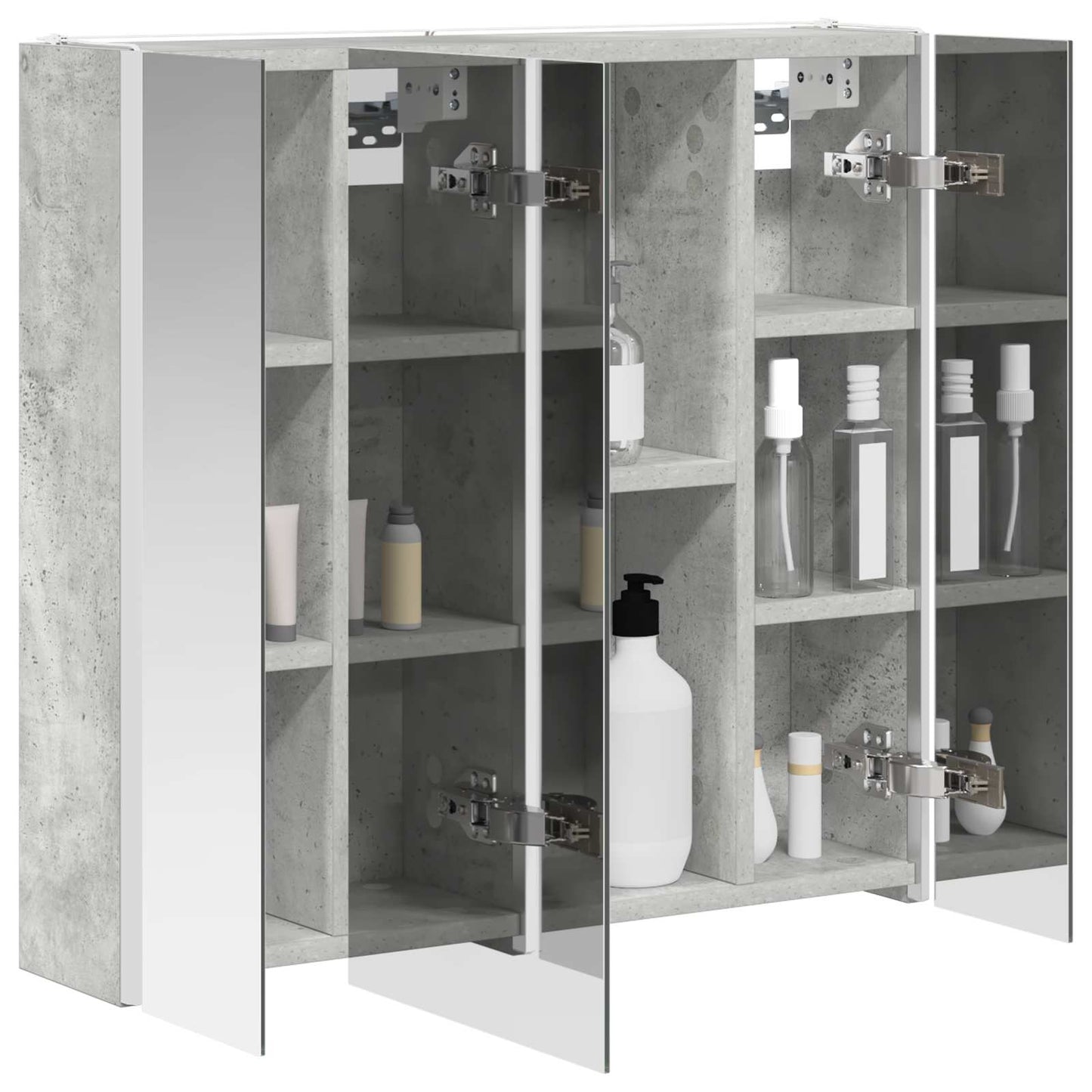 Fürdőszobai tükörszekrény Beton Szürke 63,5 x 15,5 x 60,5 cm