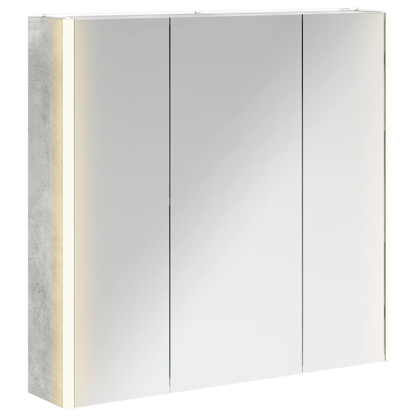 Fürdőszobai tükörszekrény Beton Szürke 73.5 x 15.5 x 70 cm