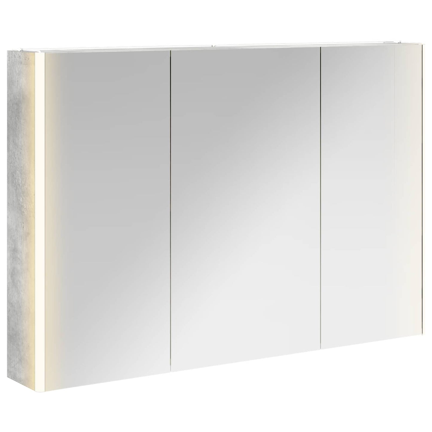 Fürdőszobai tükörszekrény Beton Szürke 103,5 x 15,5 x 70 cm