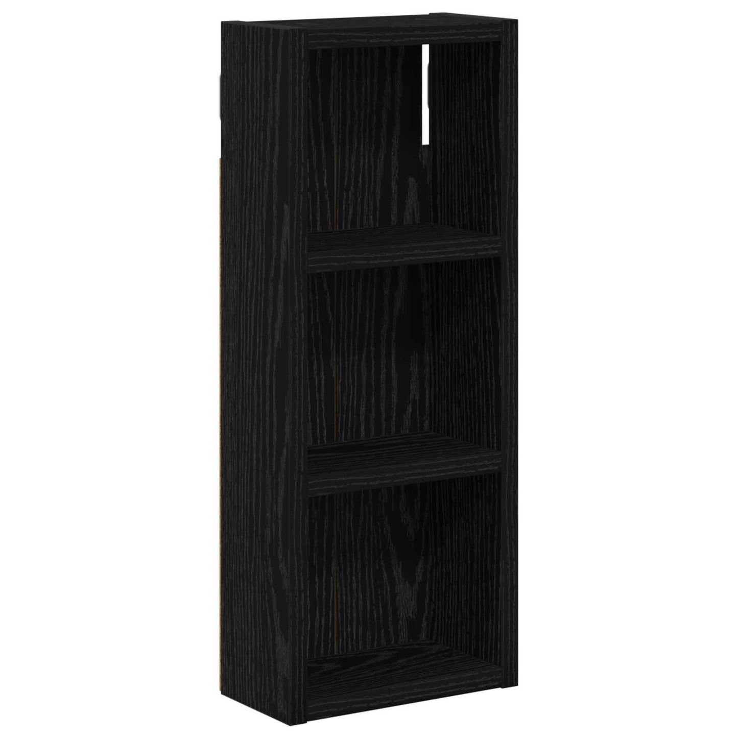 Fürdőszobai faliszekrény polcokkal Fekete Tölgy 20 x 10 x 50 cm