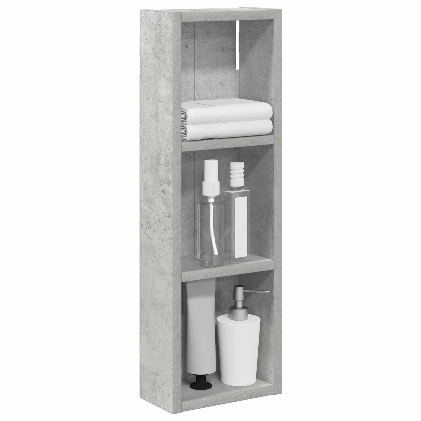 Fürdőszobai faliszekrény Beton Szürke 20 x 10 x 60,5 cm