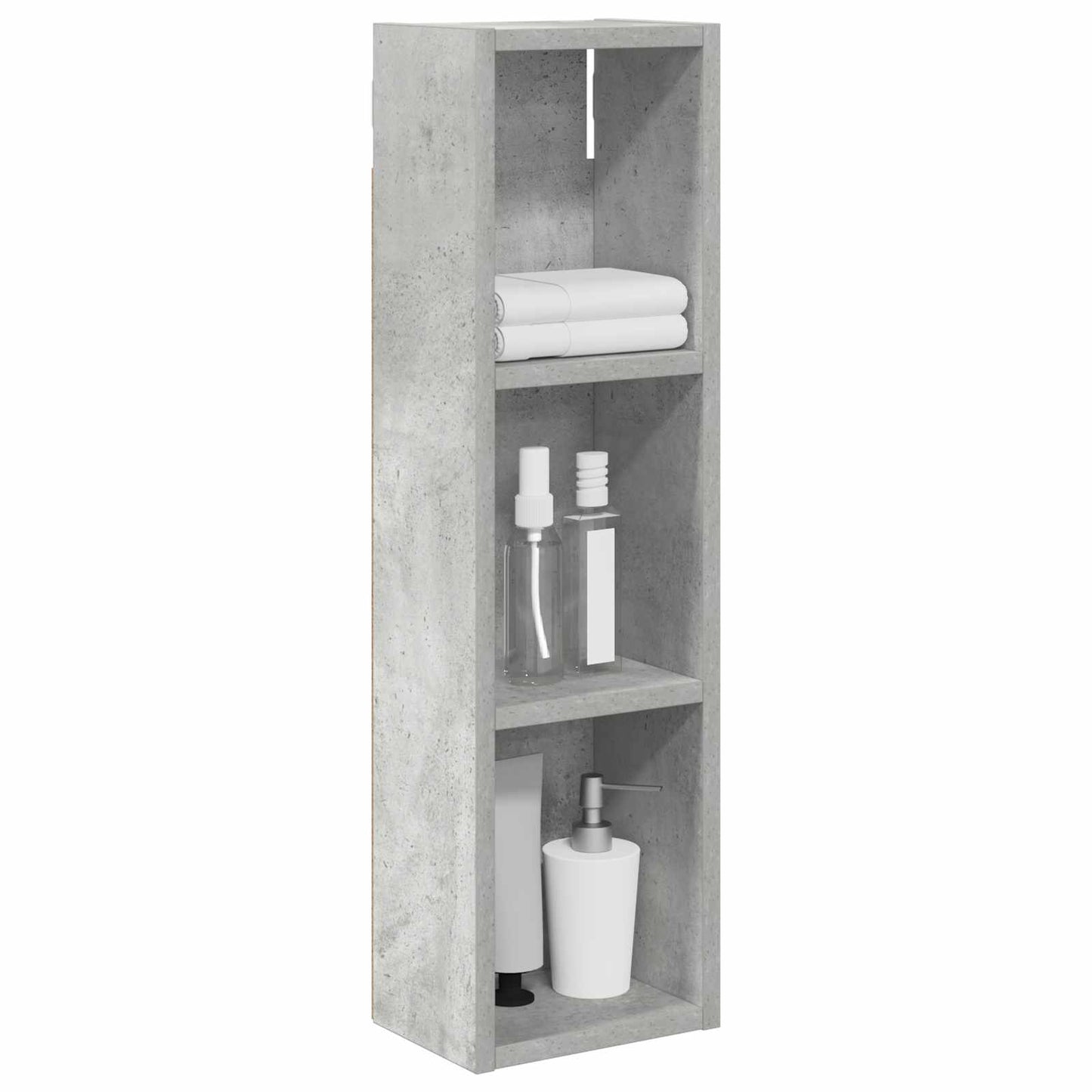 Fürdőszobai faliszekrény polcokkal Beton Szürke 20 x 14 x 70 cm