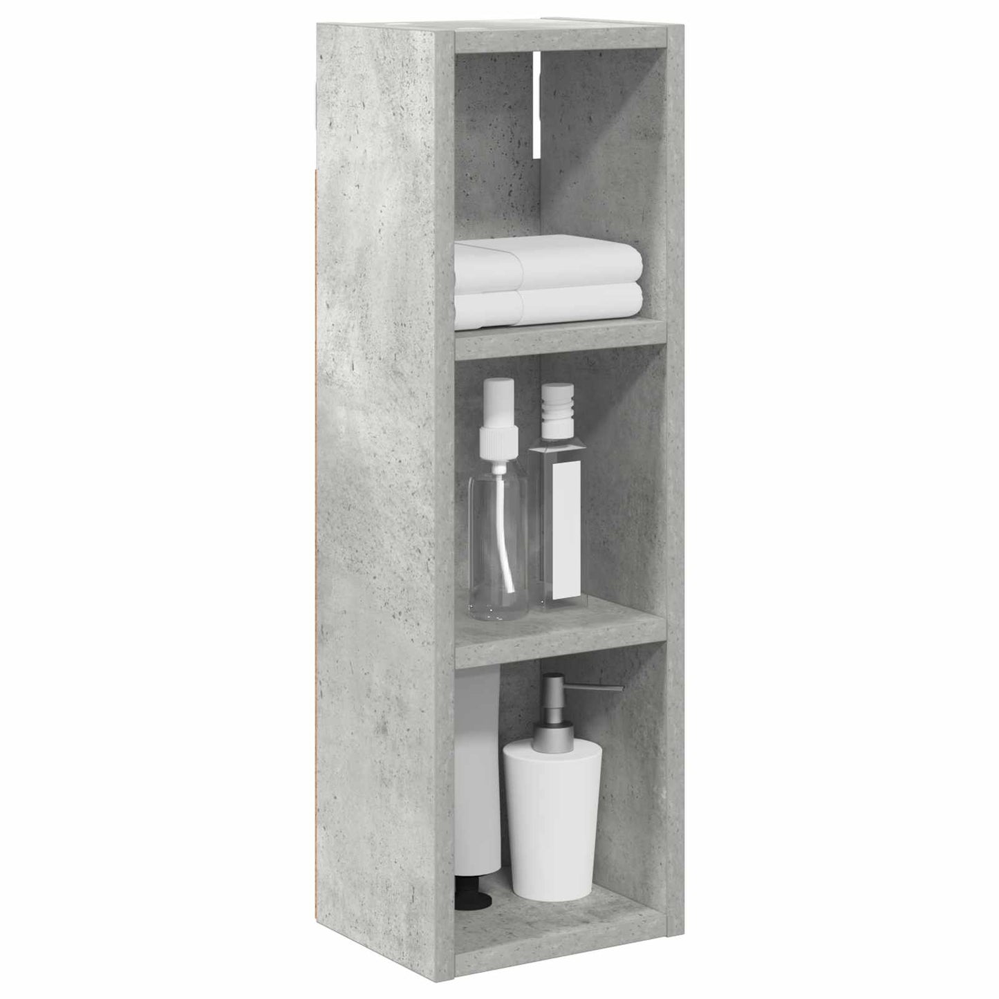 Fürdőszobai faliszekrény Beton Szürke 20 x 16 x 62,5 cm