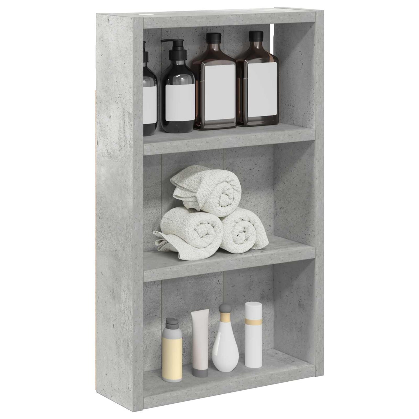 Fürdőszobai faliszekrény polcokkal Beton Szürke 30 x 10 x 50 cm