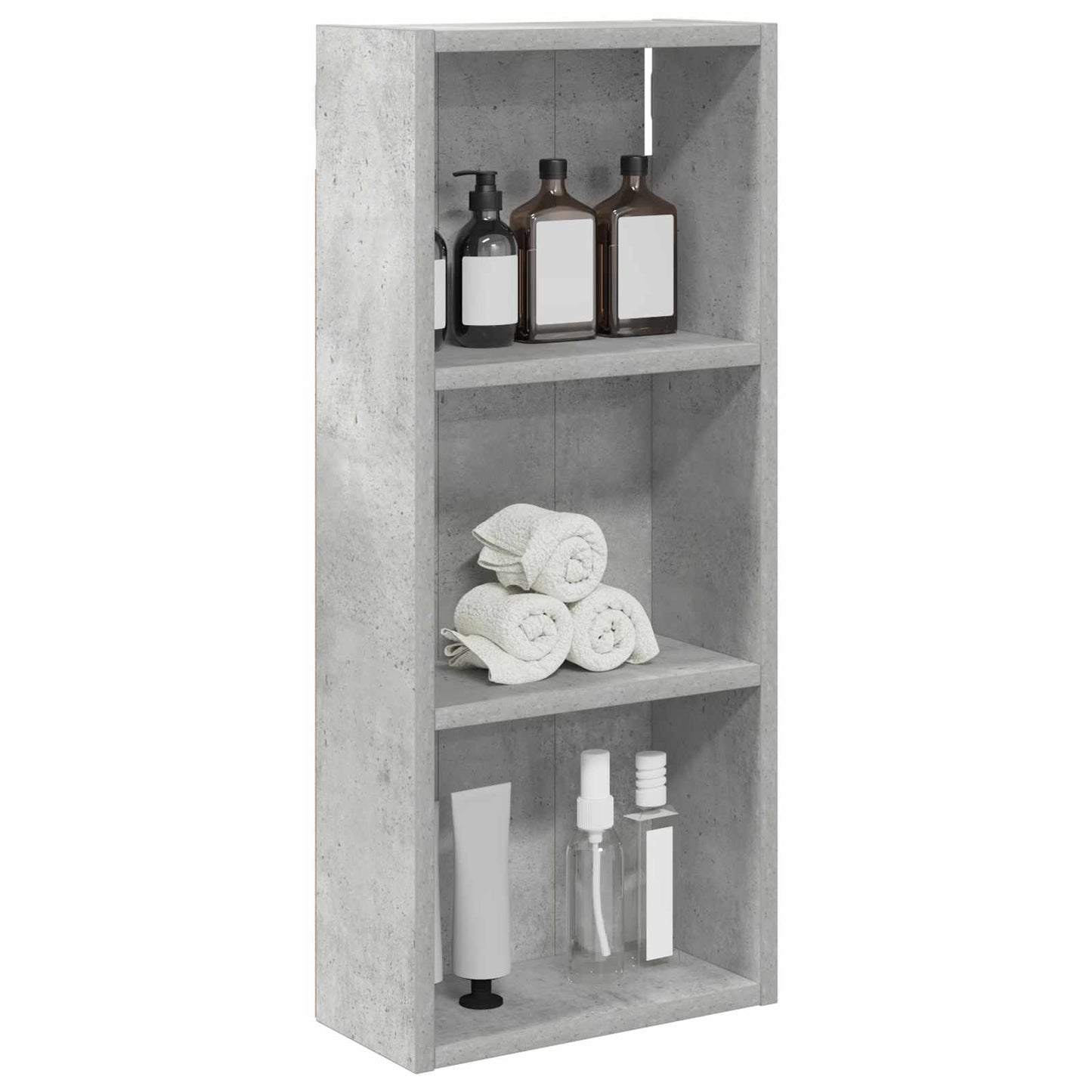 Fürdőszobai faliszekrény polcokkal Beton Szürke 30 x 14 x 70 cm