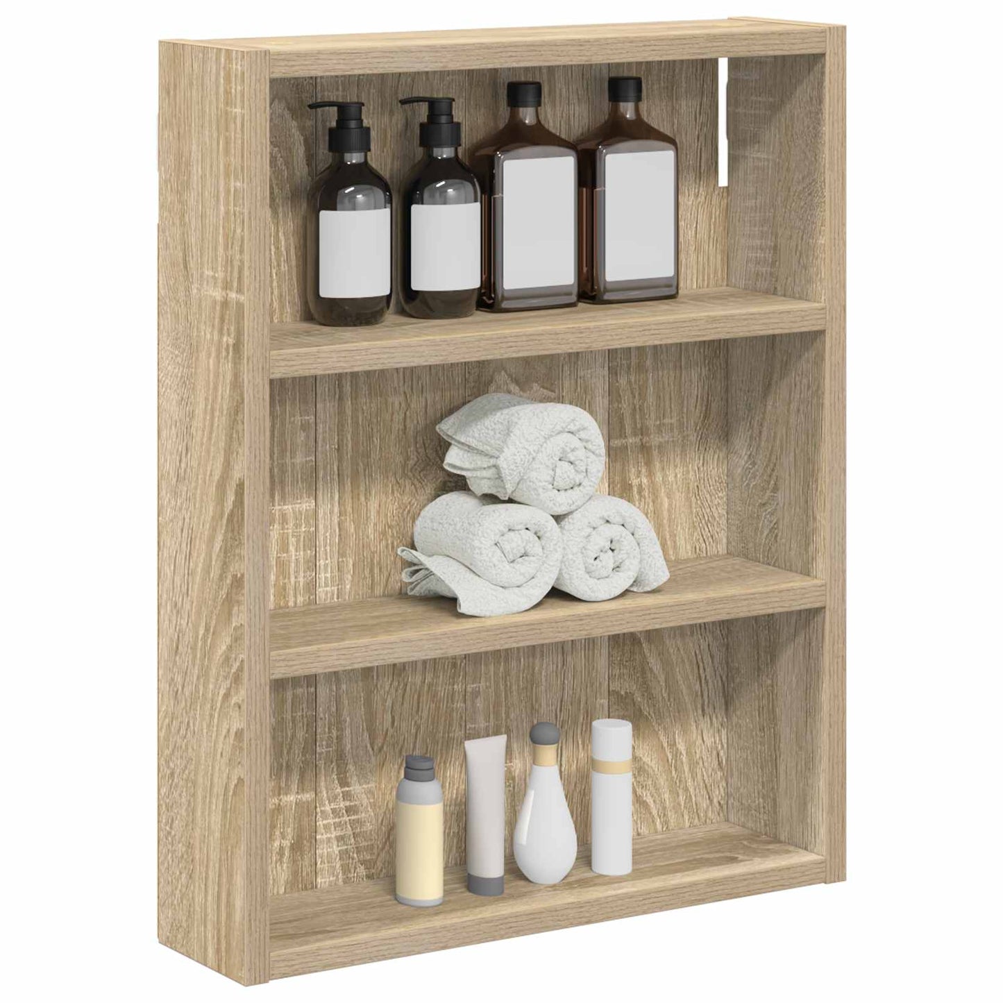 Fürdőszobai faliszekrény polcokkal Sonoma tölgy 40 x 10 x 50 cm