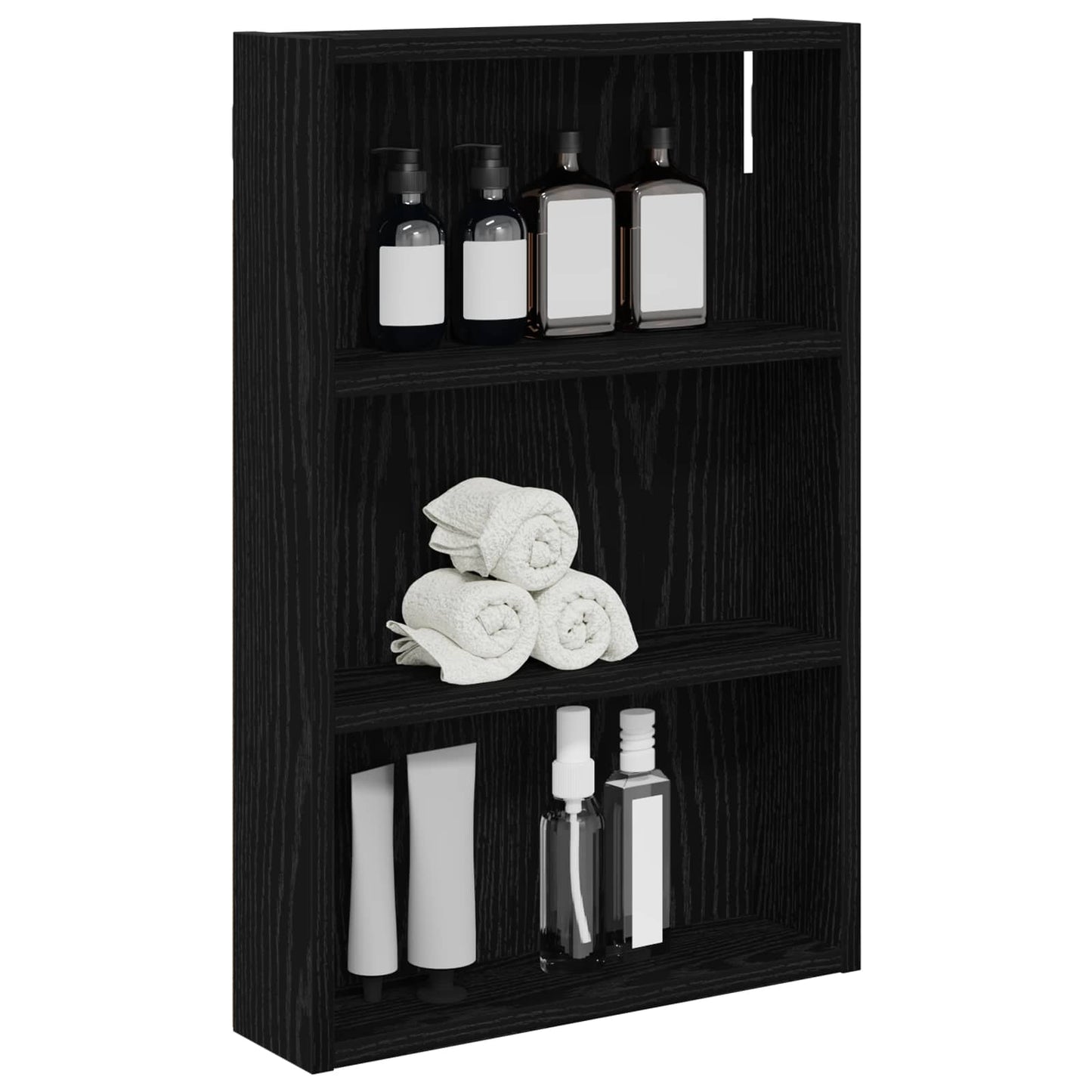 Fürdőszobai faliszekrény Fekete Tölgy 40 x 10 x 60,5 cm