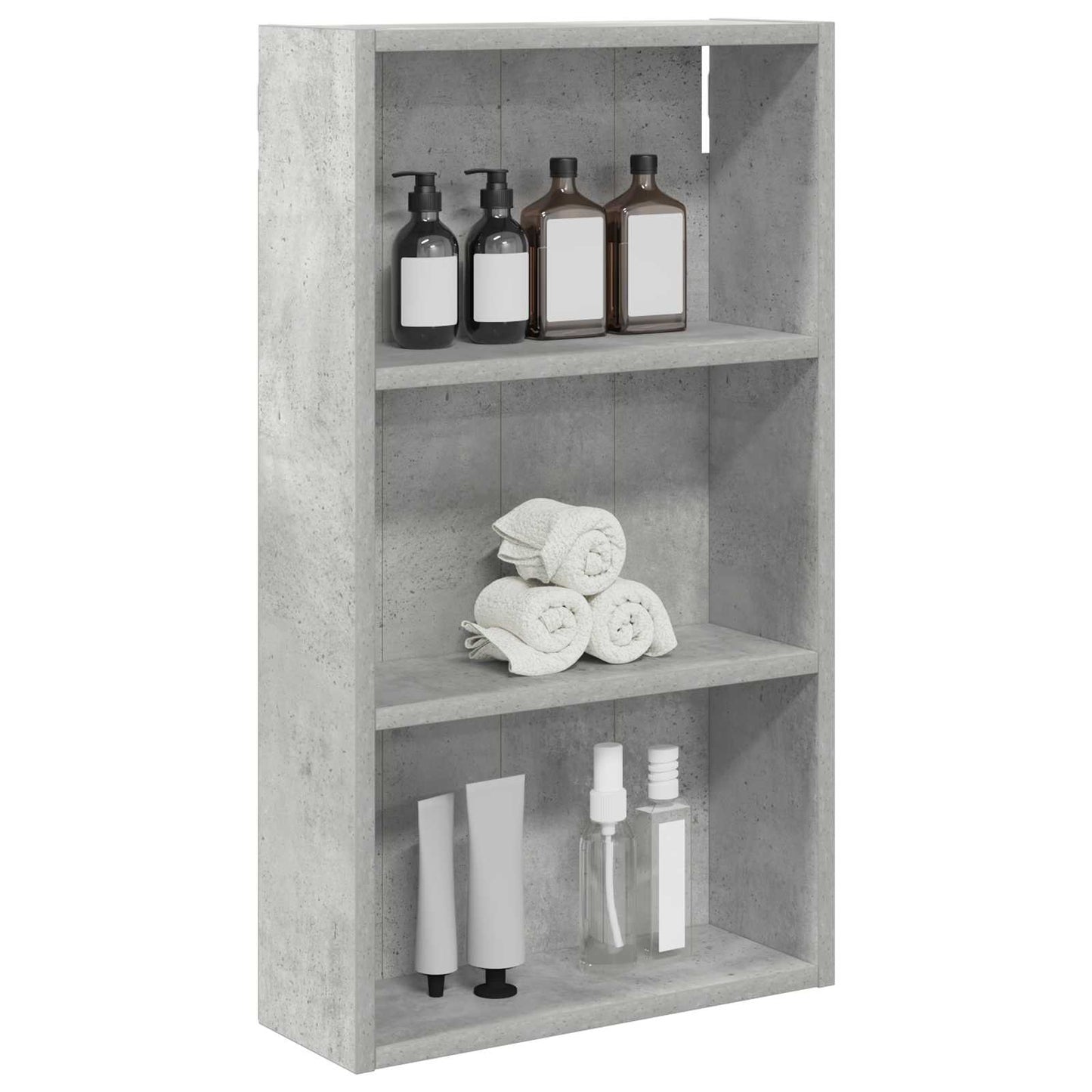Fürdőszobai faliszekrény polcokkal Beton Szürke 40 x 14 x 70 cm