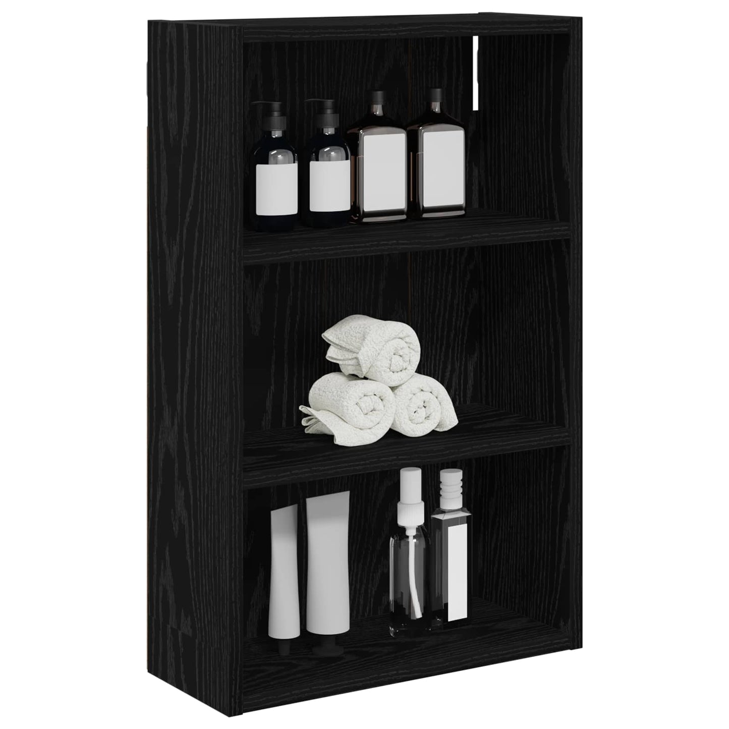 Fürdőszobai faliszekrény Fekete Tölgy 40 x 16 x 62,5 cm