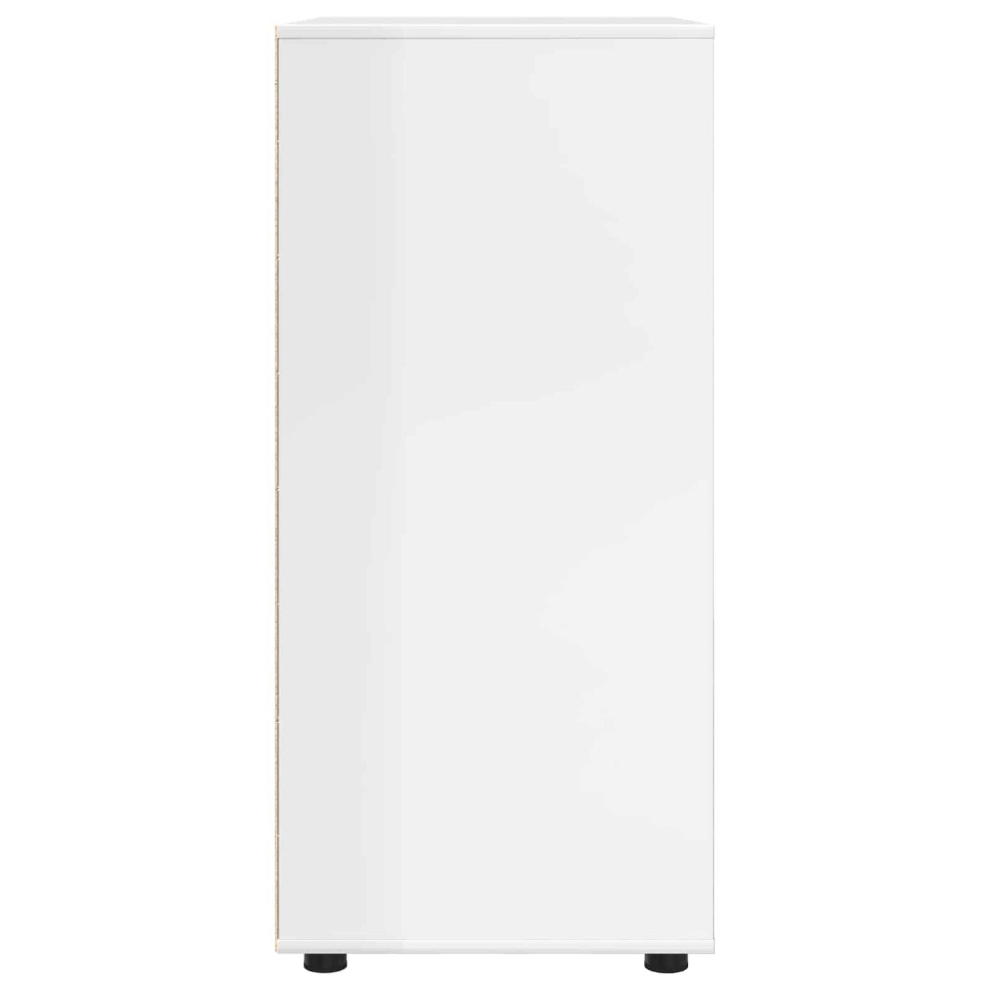 Tároló szekrények 80 x 48 x 105 cm Szerelt Fa Magas Fényű Fehér