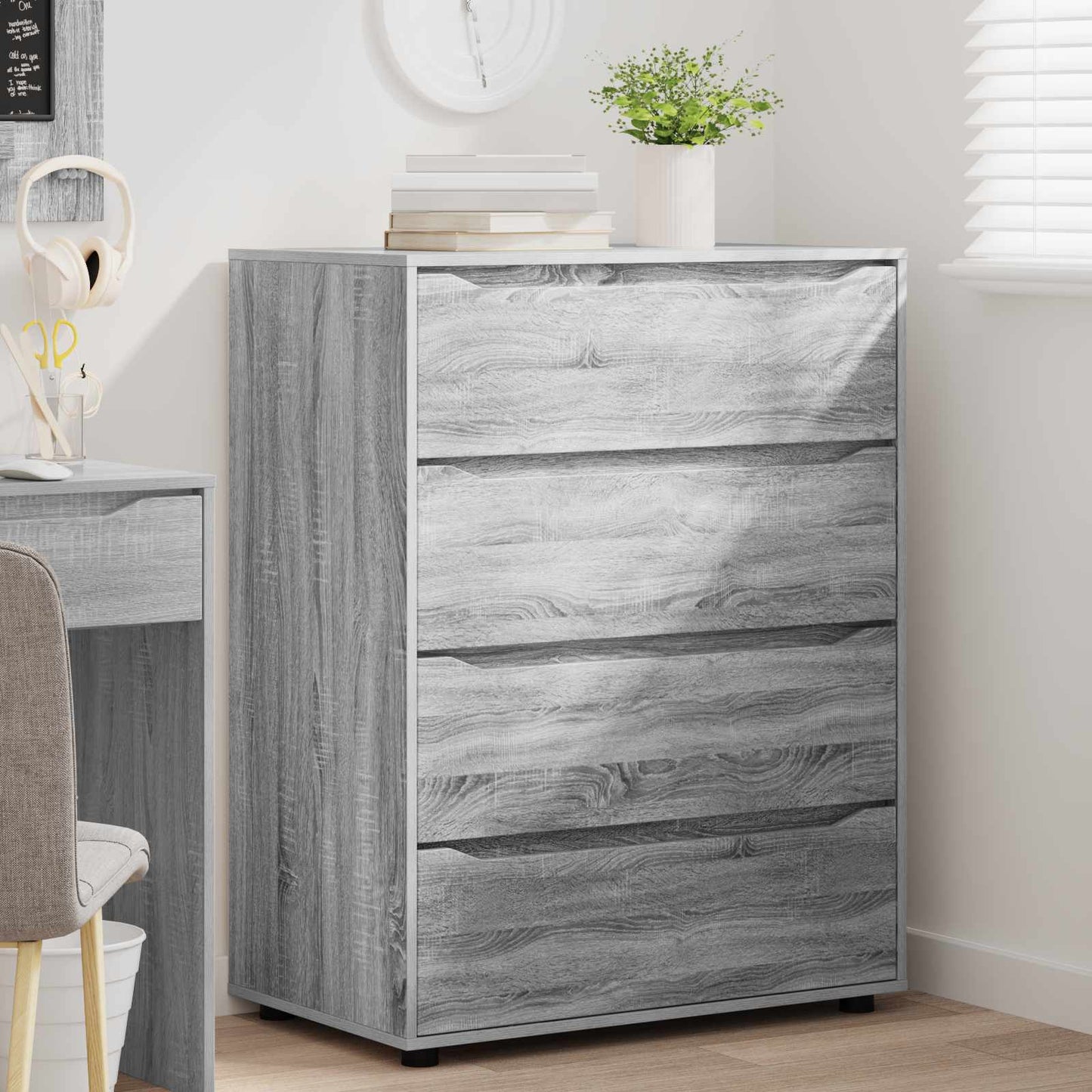 Tároló szekrények 80 x 48 x 105 cm Szerelt Fa Szürke Sonoma