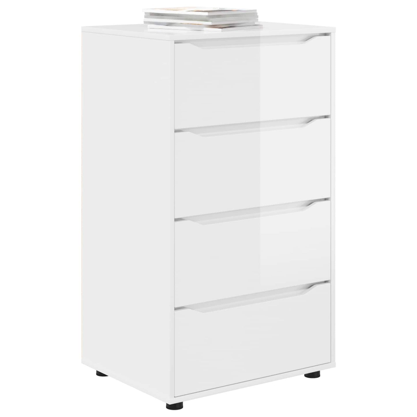Tároló szekrények Magas Fényű Fehér 60 x 48 x 105 cm Faanyag