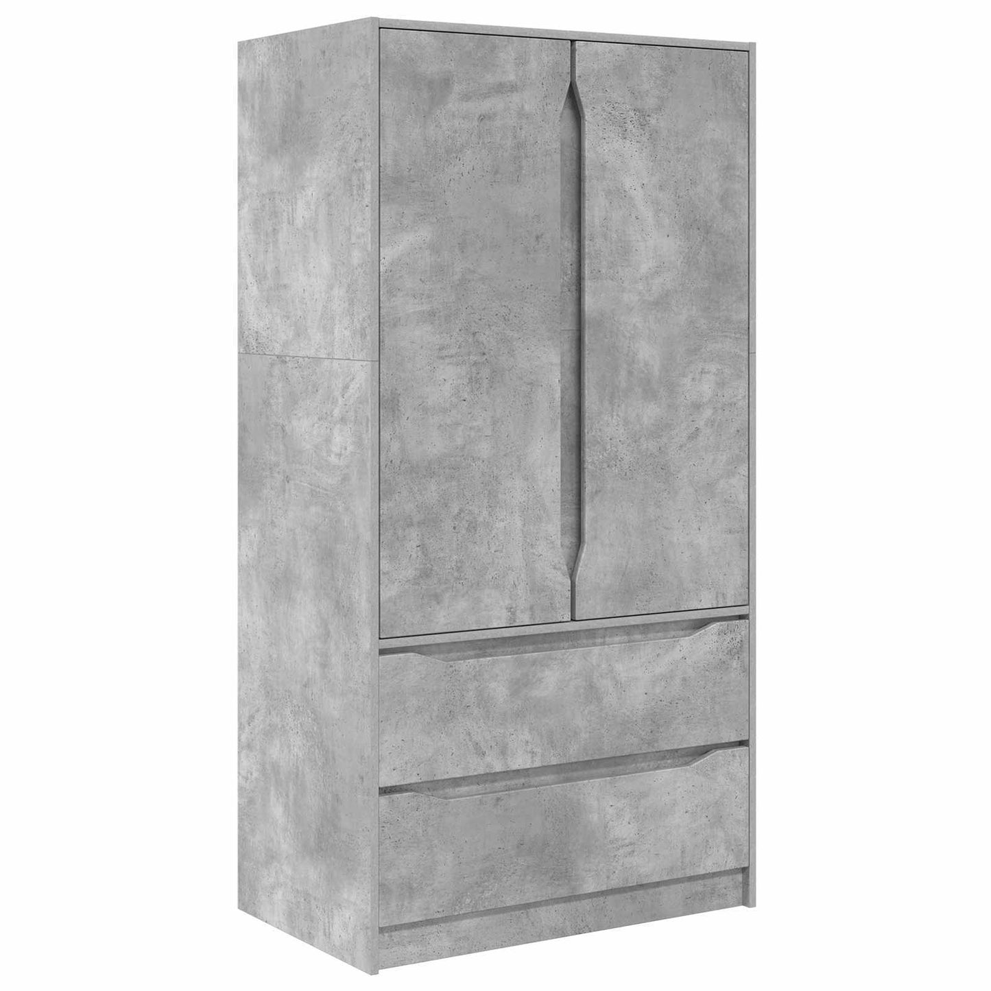 Ruhásszekrény Beton Szürke 79,5 x 49 x 156 cm Mérnöki fa