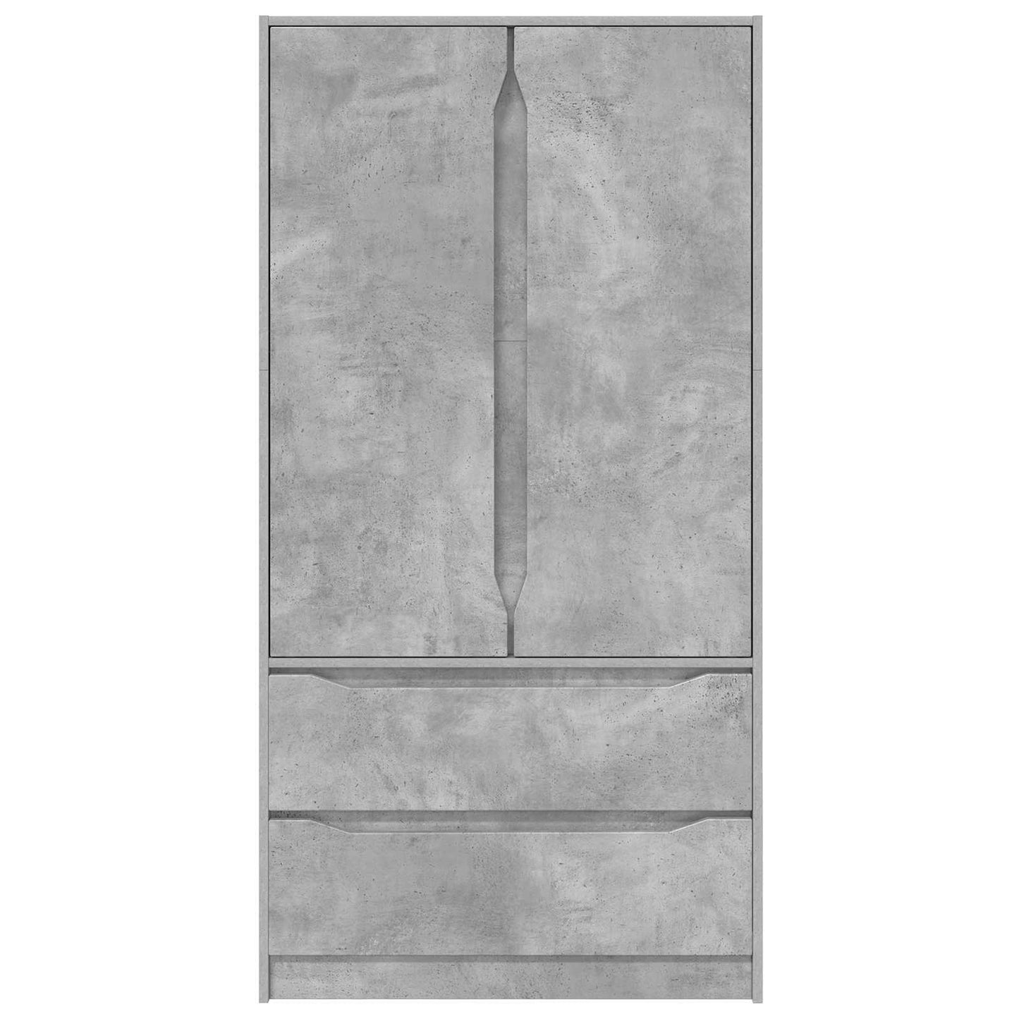 Ruhásszekrény Beton Szürke 79,5 x 49 x 156 cm Mérnöki fa