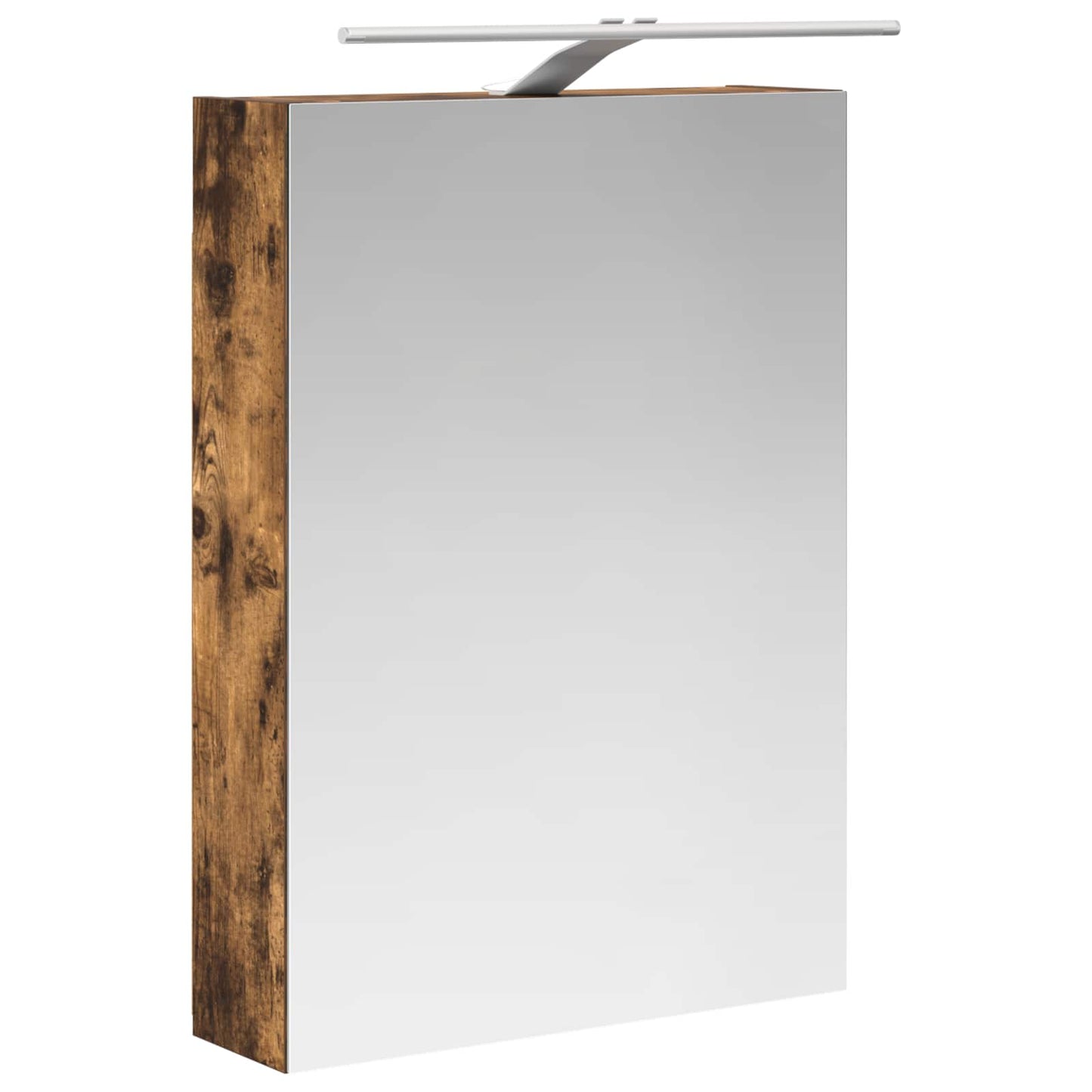 Fürdőszoba bútor szett 5 db Füstös Tölgy Szerelt fa és Üveg