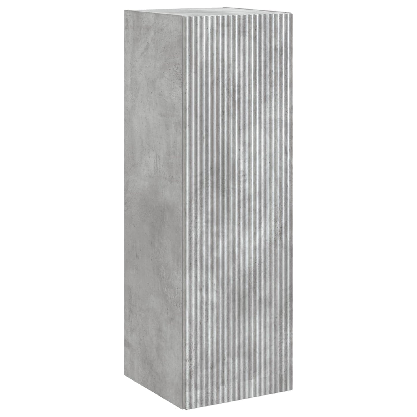 Fürdőszoba bútor szett 5 db Betonszürke Szerelt fa és Üveg