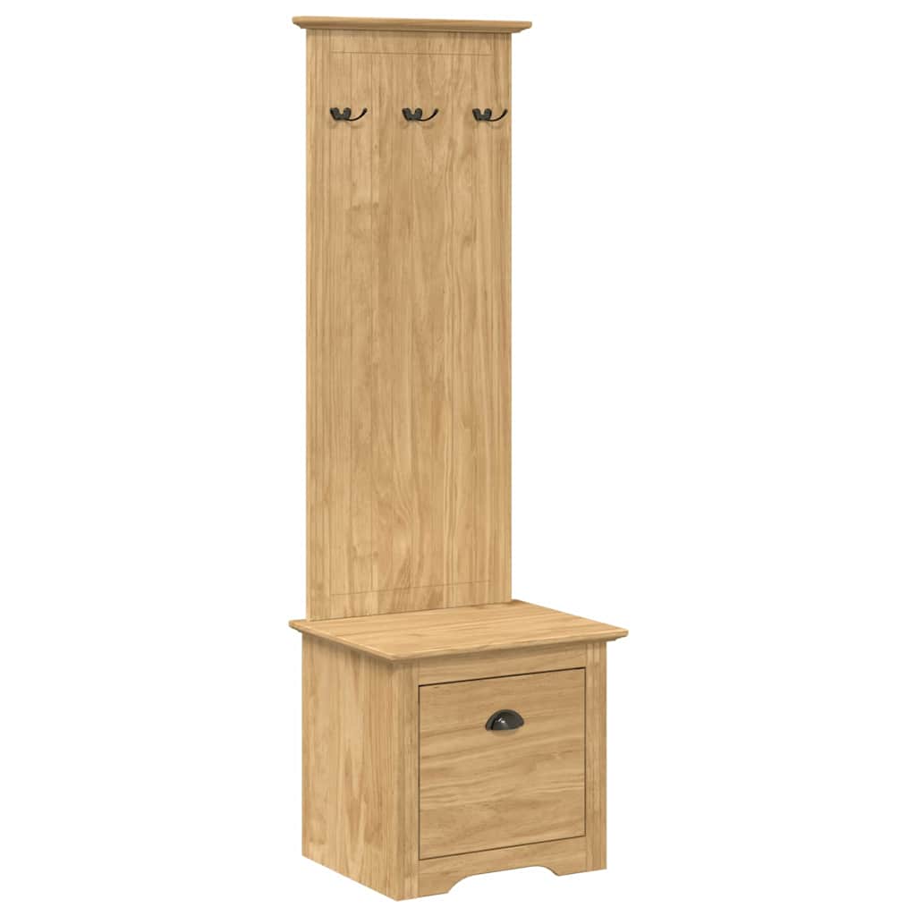 Előszobafal BODO Méz barna 50 x 40 x 156,7 cm Tömör Fenyőfa