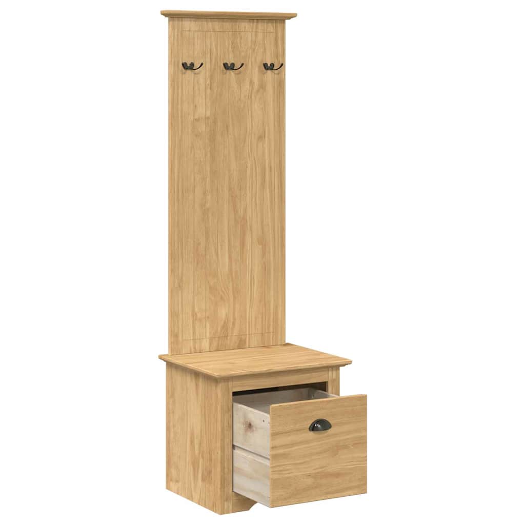 Előszobafal BODO Méz barna 50 x 40 x 156,7 cm Tömör Fenyőfa