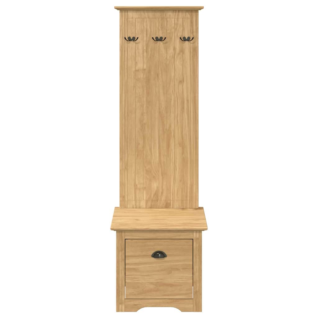 Előszobafal BODO Méz barna 50 x 40 x 156,7 cm Tömör Fenyőfa