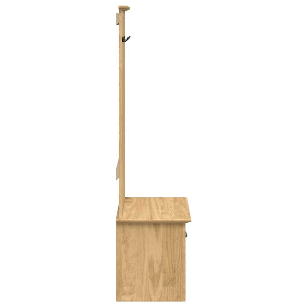Előszobafal BODO Méz barna 50 x 40 x 156,7 cm Tömör Fenyőfa