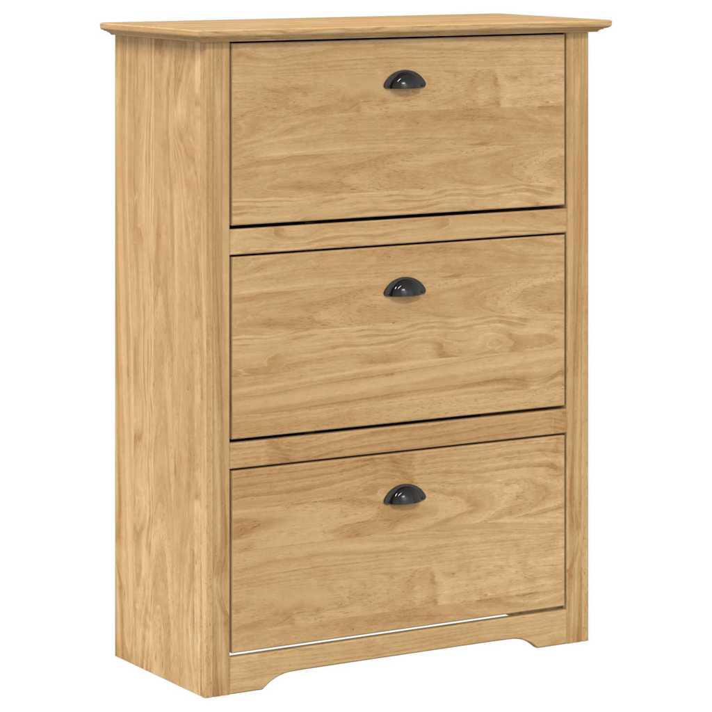 Cipőtartó BODO 80 x 35 x 118 cm Szerelt Fa Méz barna