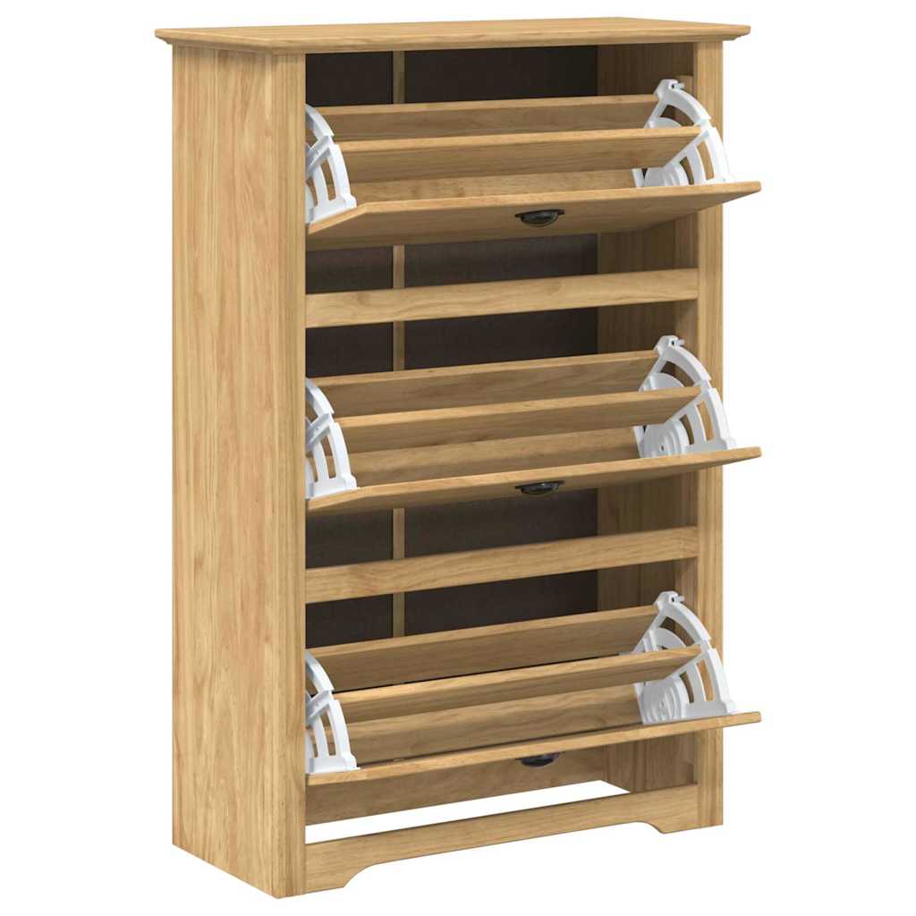 Cipőtartó BODO 80 x 35 x 118 cm Szerelt Fa Méz barna
