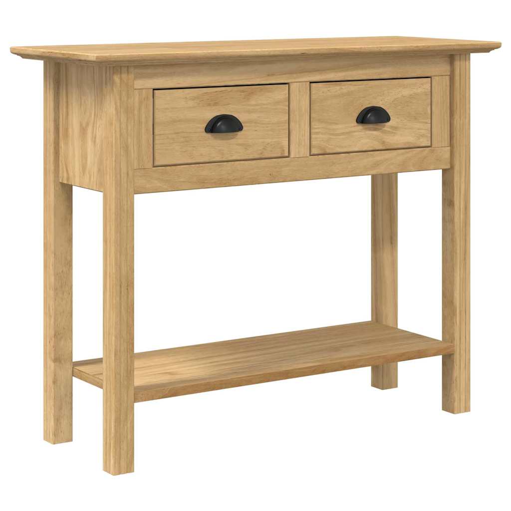 Konzolasztal BODO Méz barna 91 x 34.7 x 74 cm Szerelt Fa