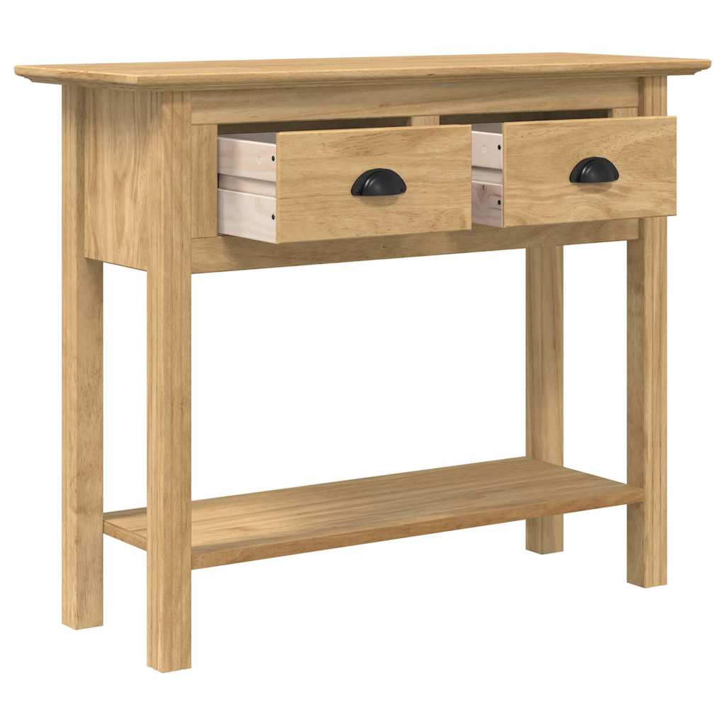 Konzolasztal BODO Méz barna 91 x 34.7 x 74 cm Szerelt Fa