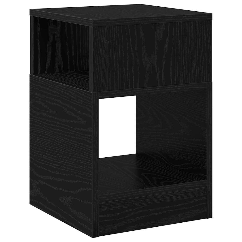Végasztal 2 db Fekete tölgy 30,5 x 30 x 45 cm Szerelt Fa