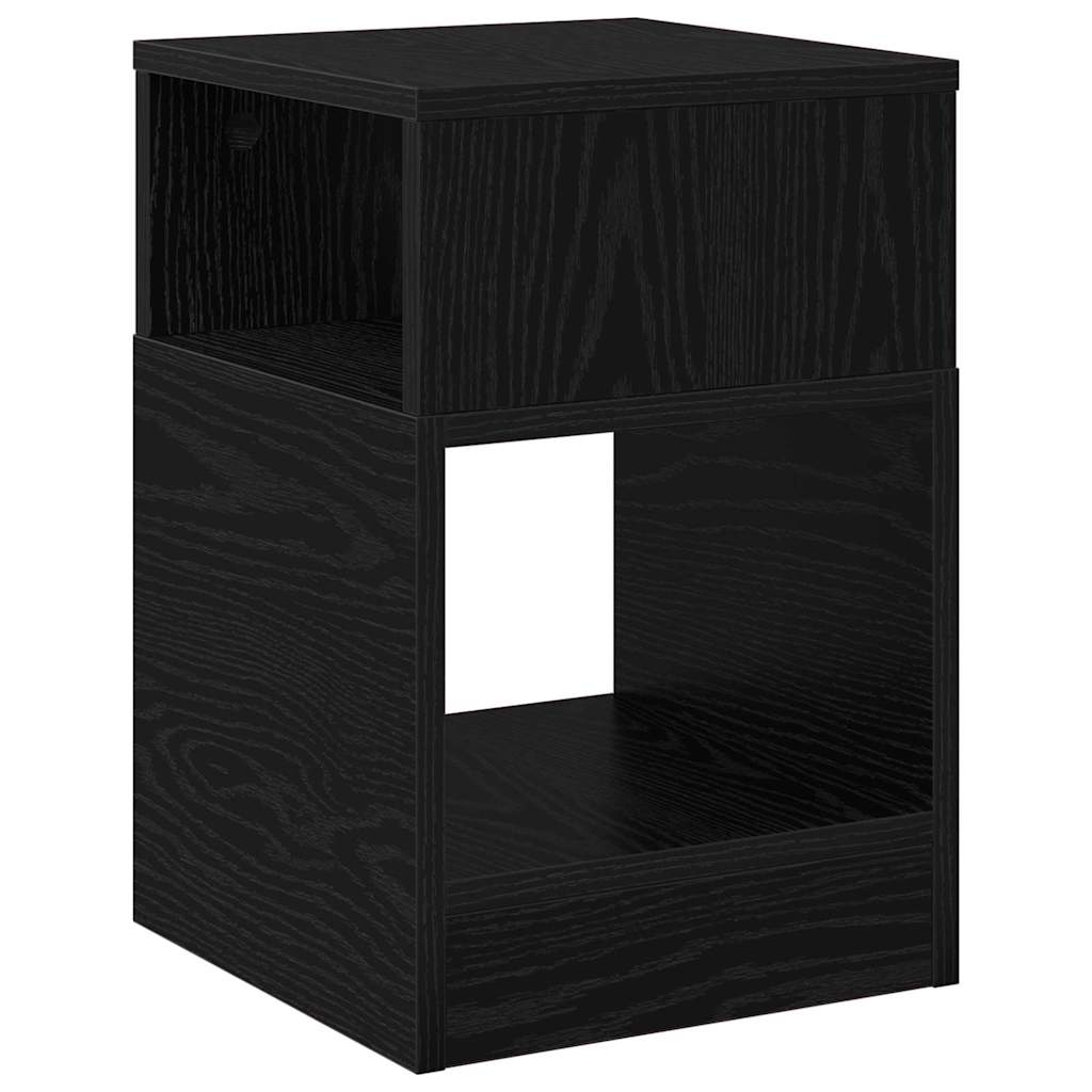 Végasztal 2 db Fekete tölgy 30,5 x 30 x 45 cm Szerelt Fa