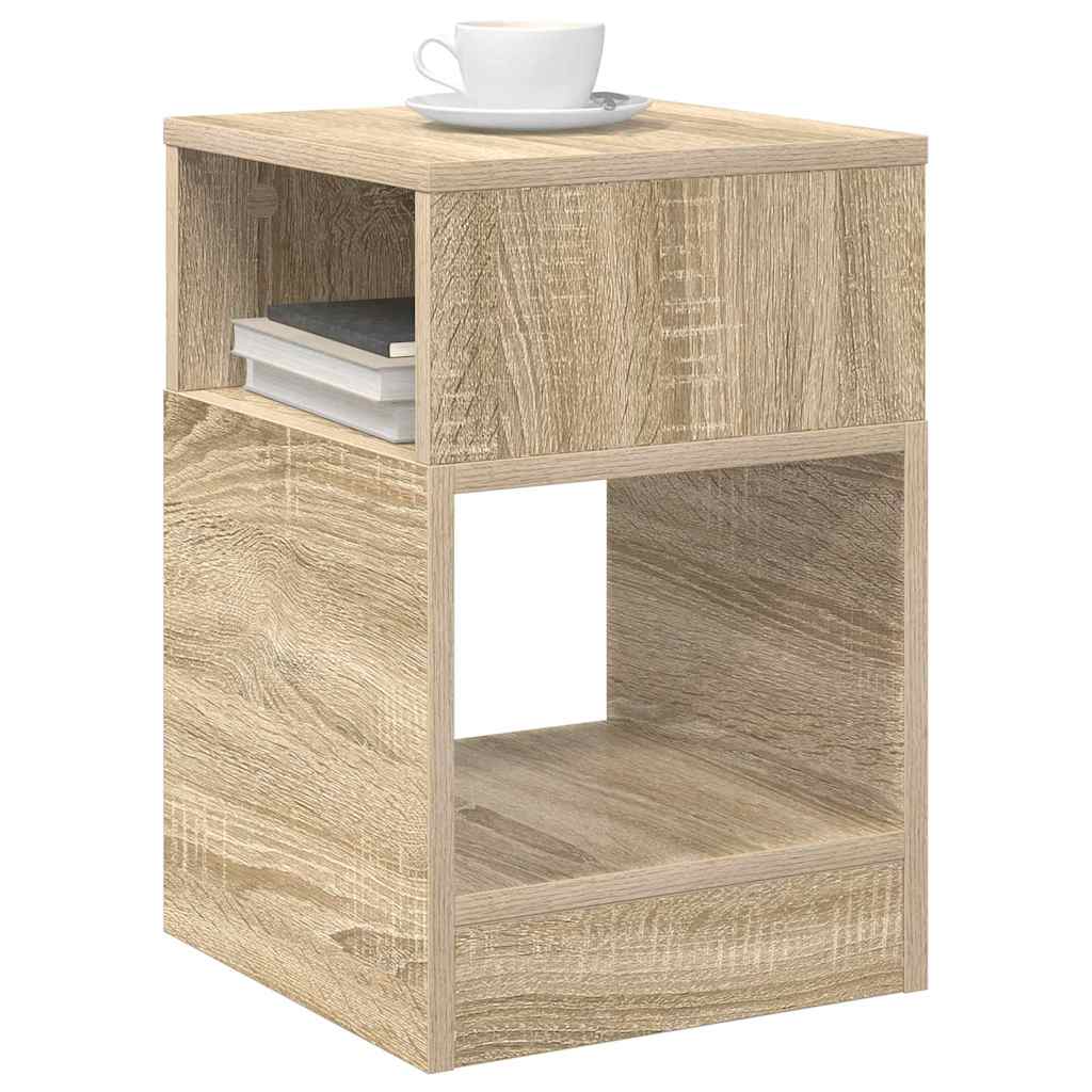 Végasztal 2 db Sonoma tölgy 30,5 x 30 x 45 cm Szerelt Fa