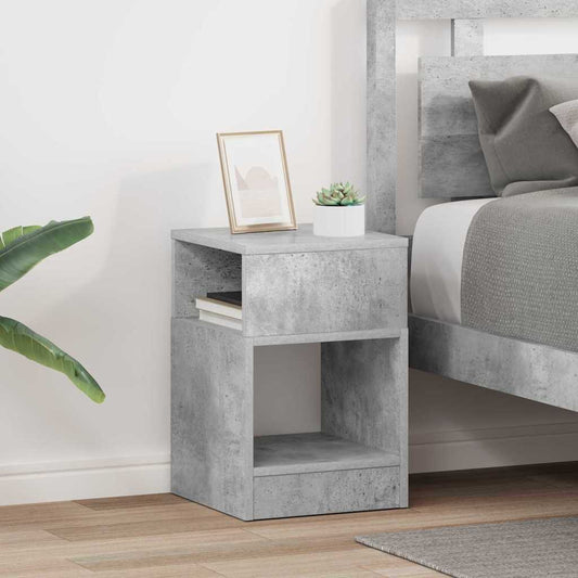 Végasztal 2 pcs Beton Szürke 30,5 x 30 x 45 cm Faanyag