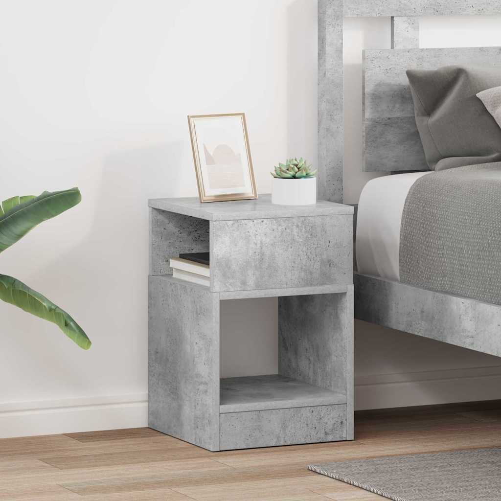 Végasztal 2 db Beton Szürke 30,5 x 30 x 45 cm Szerelt Fa