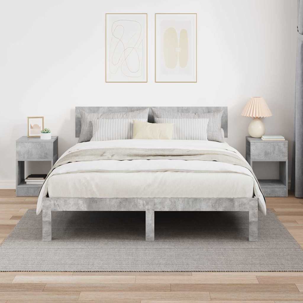 Végasztal 2 db Beton Szürke 30,5 x 30 x 45 cm Szerelt Fa