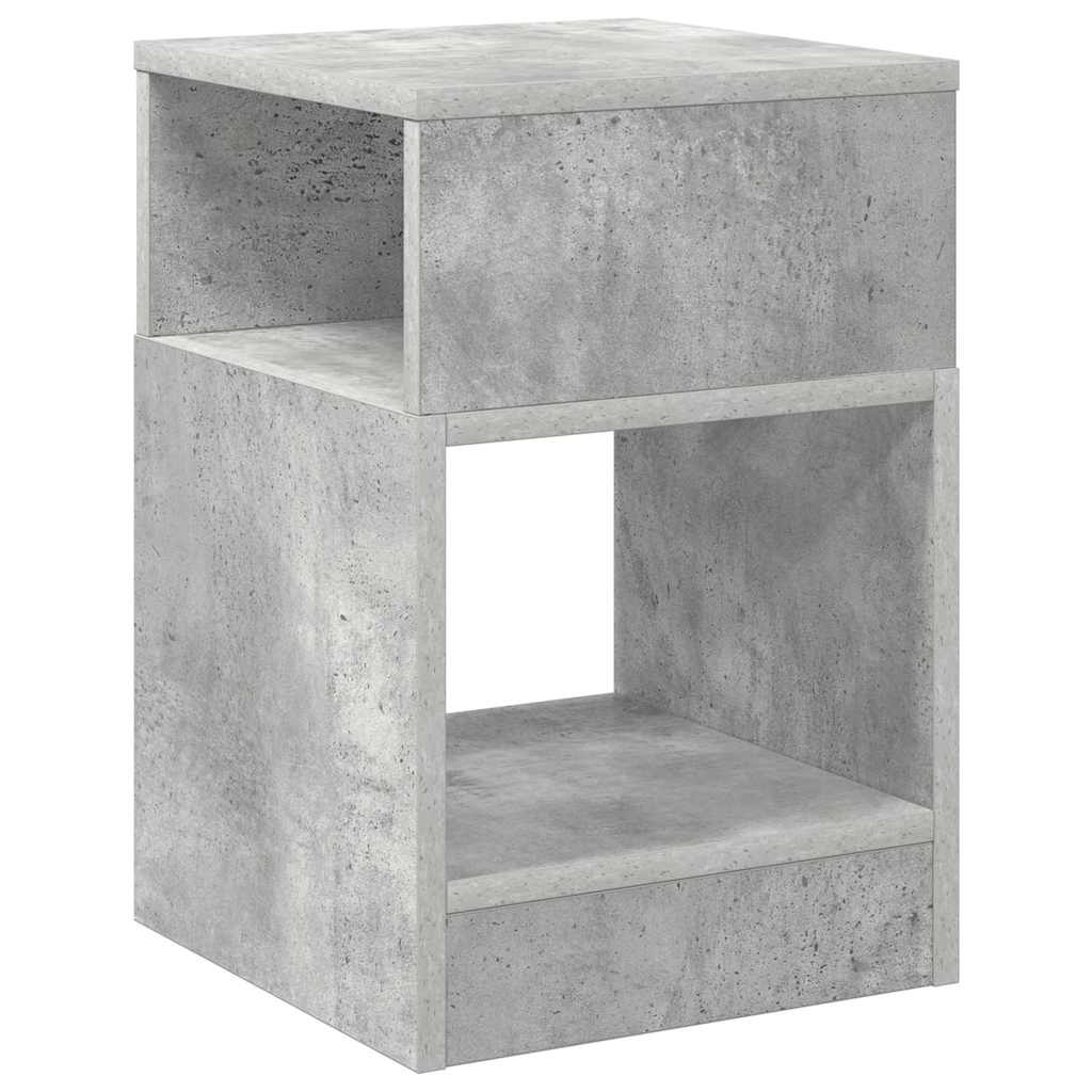 Végasztal 2 db Beton Szürke 30,5 x 30 x 45 cm Szerelt Fa