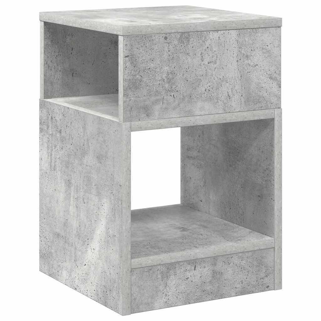 Végasztal 2 db Beton Szürke 30,5 x 30 x 45 cm Szerelt Fa