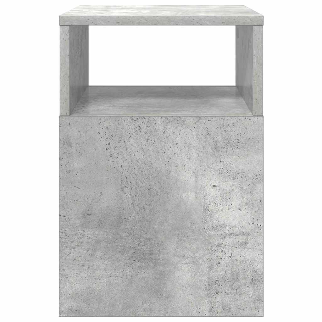 Végasztal 2 db Beton Szürke 30,5 x 30 x 45 cm Szerelt Fa