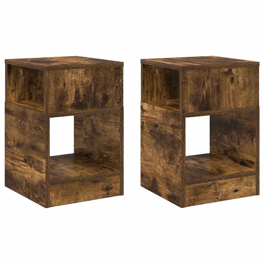 Végasztal 2 db Füstölt tölgy 30,5 x 30 x 45 cm Szerelt Fa