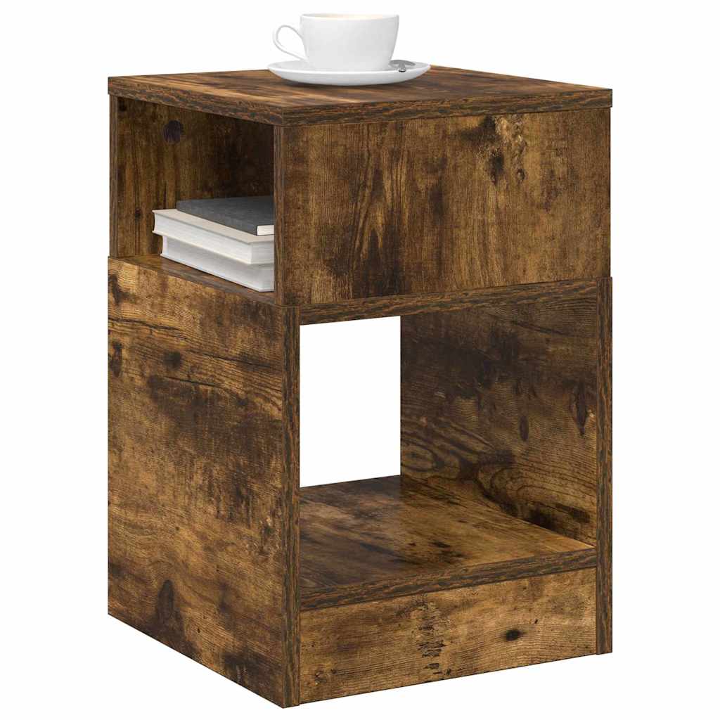 Végasztal 2 db Füstölt tölgy 30,5 x 30 x 45 cm Szerelt Fa