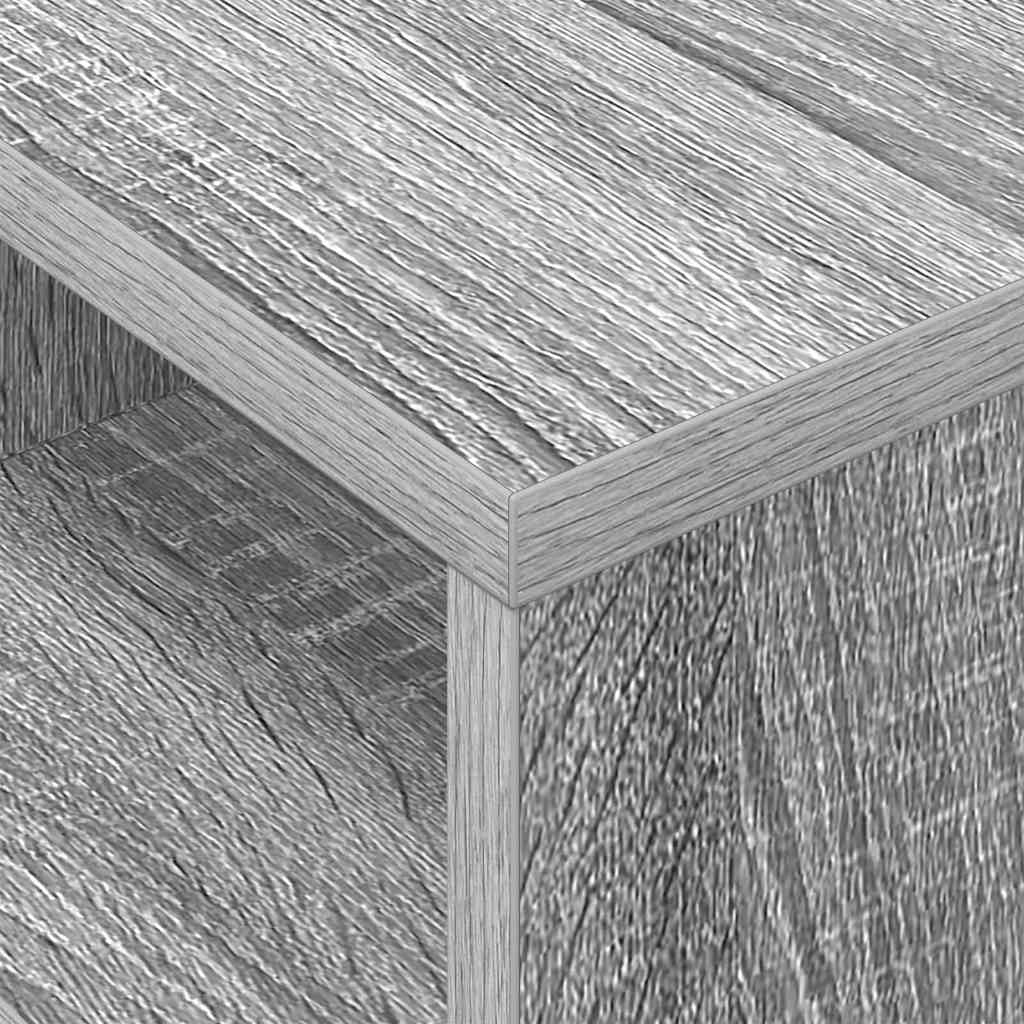 Végasztal 2 db Szürke Sonoma 30,5 x 30 x 45 cm Szerelt Fa