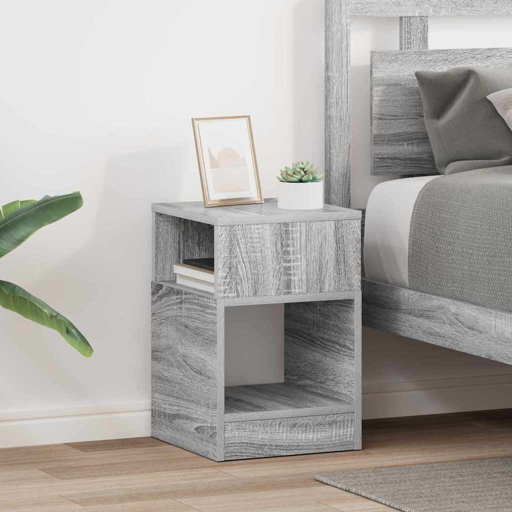 Végasztal 2 db Szürke Sonoma 30,5 x 30 x 45 cm Szerelt Fa