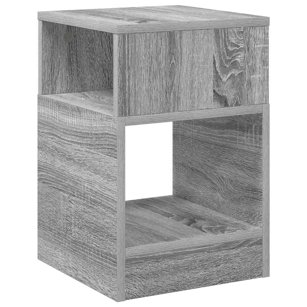 Végasztal 2 db Szürke Sonoma 30,5 x 30 x 45 cm Szerelt Fa