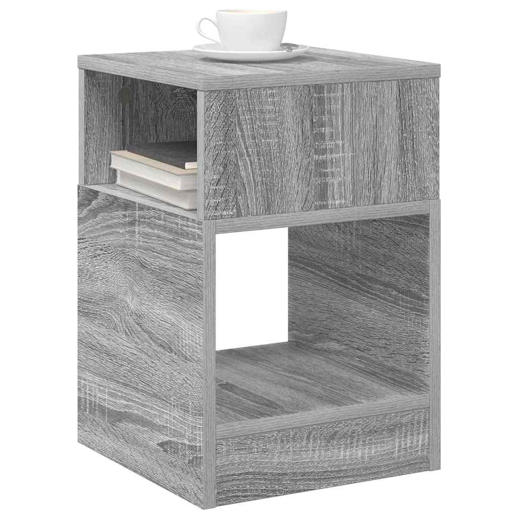 Végasztal 2 db Szürke Sonoma 30,5 x 30 x 45 cm Szerelt Fa