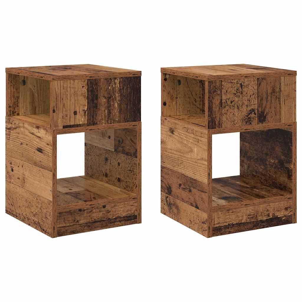 Végasztal 2 pcs Öreg fa 30,5 x 30 x 45 cm Faanyag