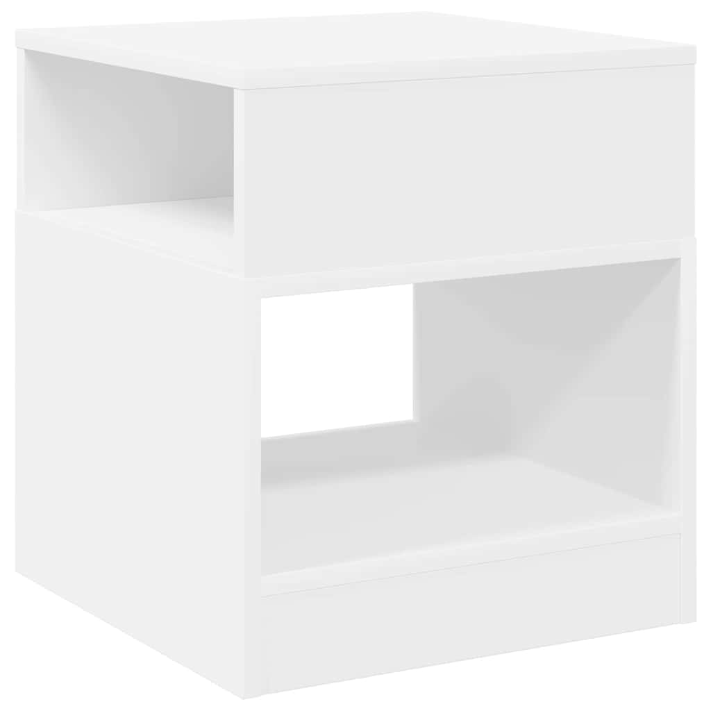 Végasztal 2 db Fehér 40,5 x 40 x 45 cm Szerelt Fa