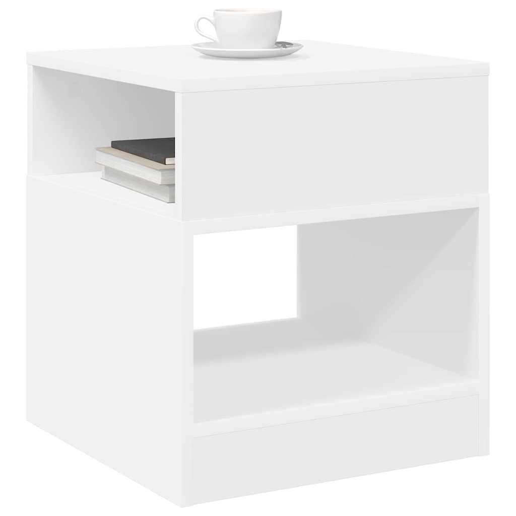 Végasztal 2 db Fehér 40,5 x 40 x 45 cm Szerelt Fa