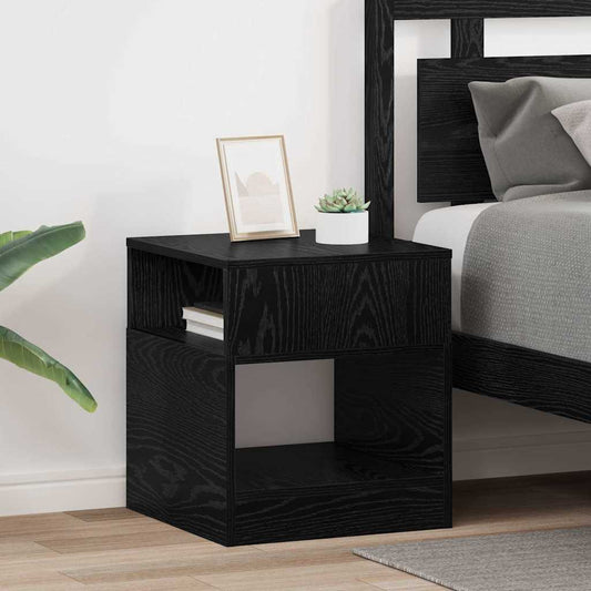 Végasztal 2 pcs Fekete tölgy 40,5 x 40 x 45 cm Faanyag