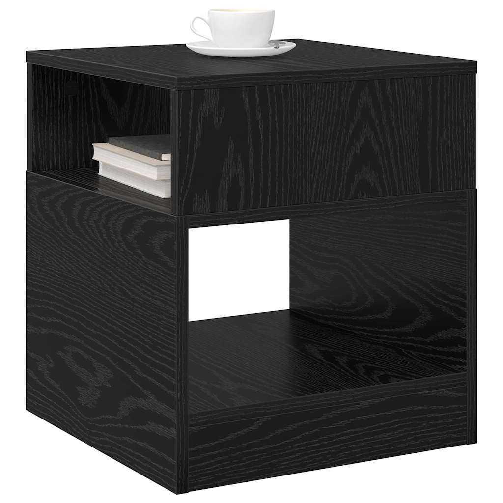 Végasztal 2 db Fekete tölgy 40,5 x 40 x 45 cm Szerelt Fa