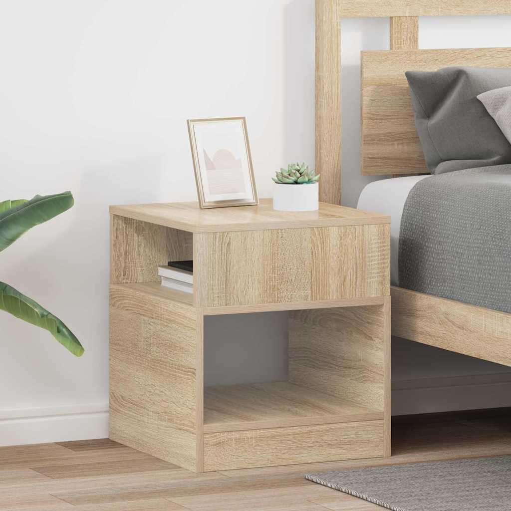 Végasztal 2 db Sonoma tölgy 40,5 x 40 x 45 cm Szerelt Fa