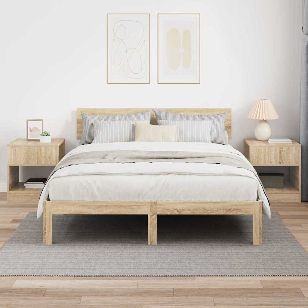 Végasztal 2 db Sonoma tölgy 40,5 x 40 x 45 cm Szerelt Fa